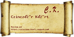 Czinczár Kürt névjegykártya